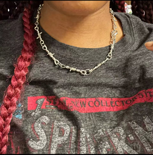 Barbed wire necklace