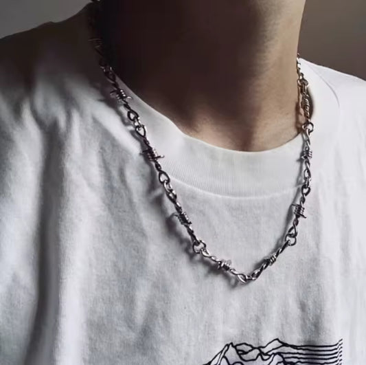 Barbed wire necklace